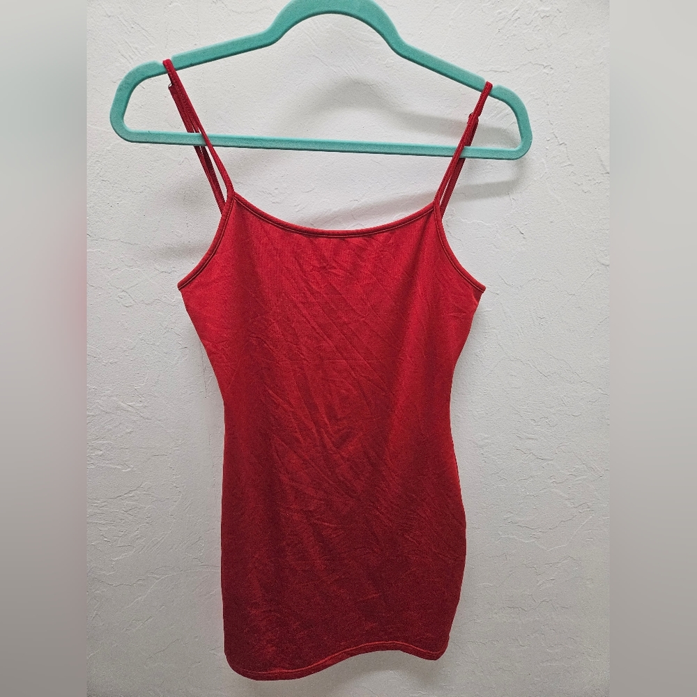 Red mini dress